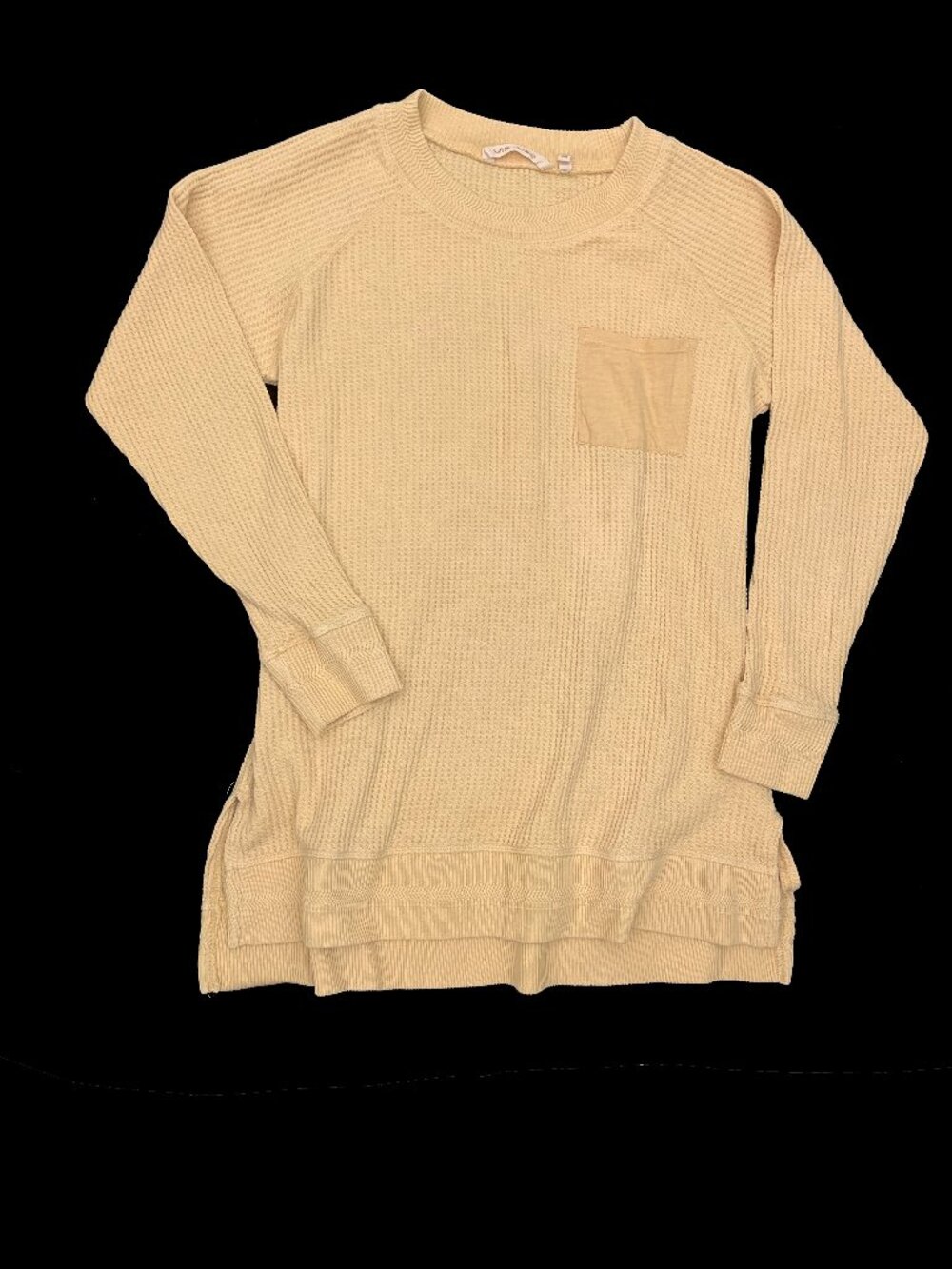 Soft Surroundings Thermal Shirt Long Sleeve Waffle Knit Tunic Womens M